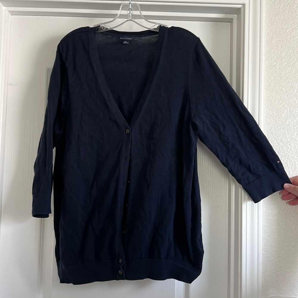 Blue Tommy Hilfiger Cardigan - Gently Used